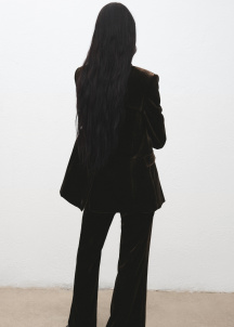 Блейзър от велур с двойно закопчаване