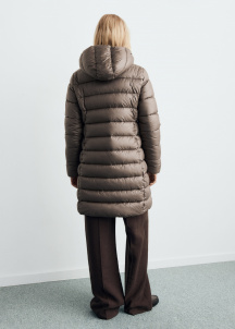 Миди подплатен анорак с качулка