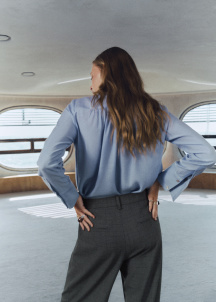 Панталон на каре и плисета