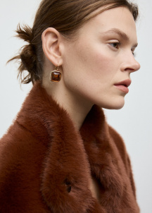 Квадратни обеци от смола