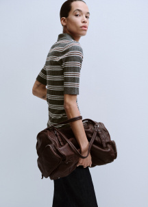 Трикотажен рипсен пуловер на райе