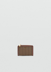 Малко портмоне с жакардово лого