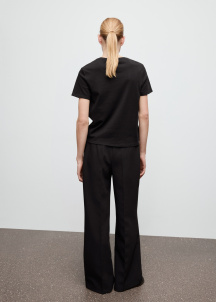 Памучна блуза с къс ръкав