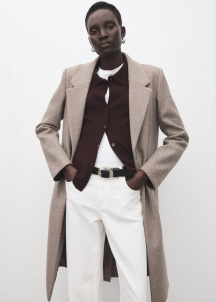 Комбинирано палто със сваляща се яка