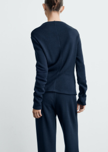 Фина плетена блуза с яка Пъркинс