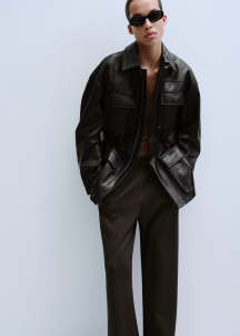 Панталон с ластична талия и права кройка