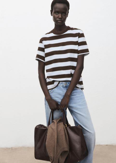 Тениска с къс ръкав на райе