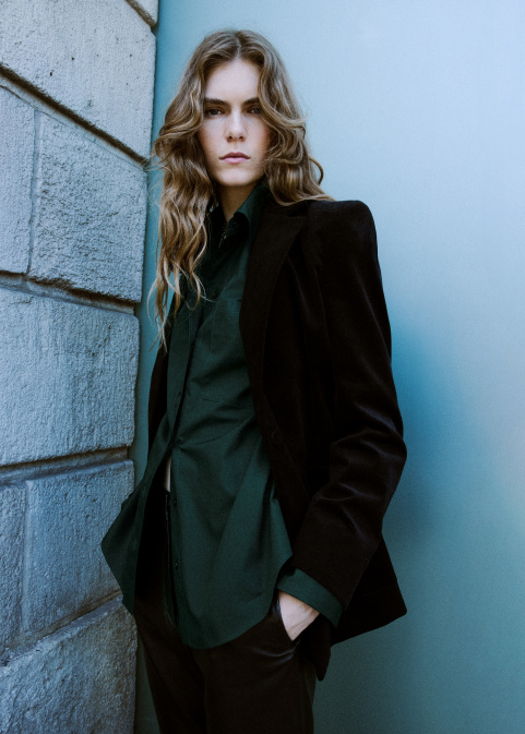 Оувърсайз риза с джоб