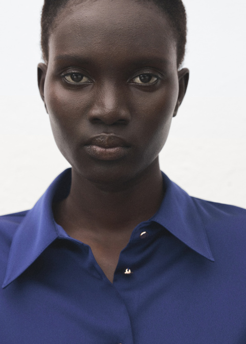 Ефирна риза със сатениран завършек