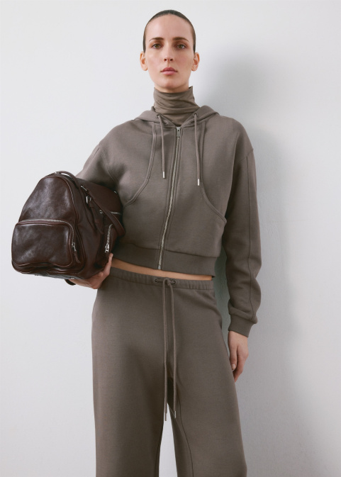 Панталони от памук с ластична талия