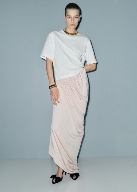 Сандали на токчета с панделка