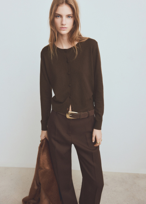 Плетена жилетка с копчета