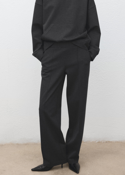 Плетени меланжирани панталони